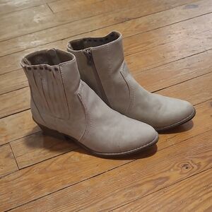 Elegant Cream Ankle Booties